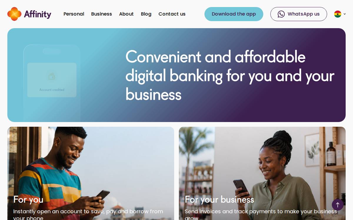 Affinity website preview