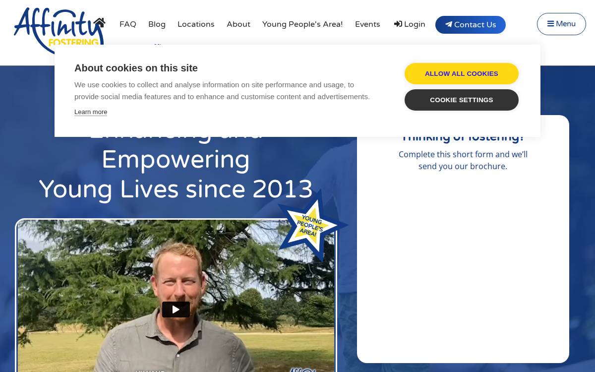 Affinity Fostering Services website preview