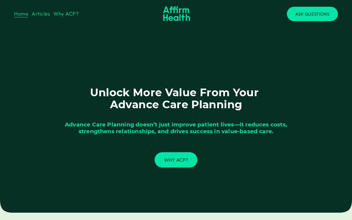Affirmhealth website preview