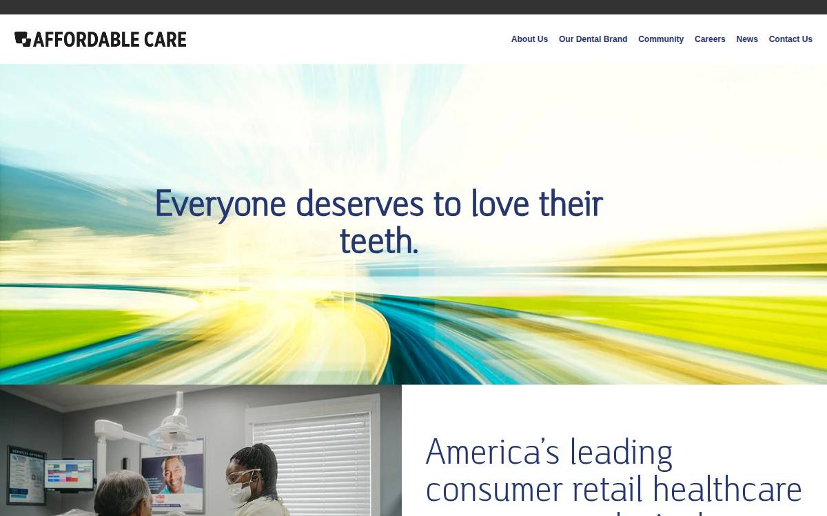 Affordable Care website preview