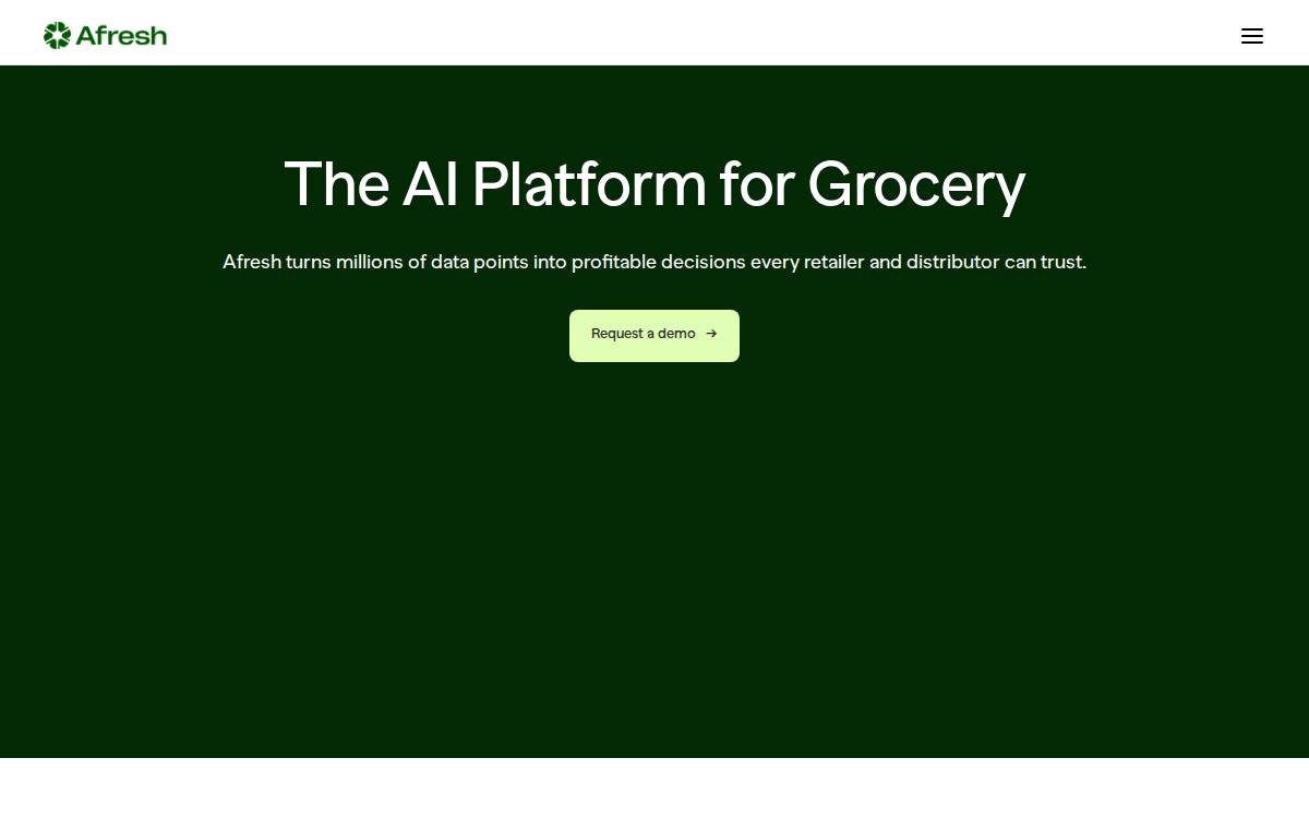 Afresh Technologies website preview