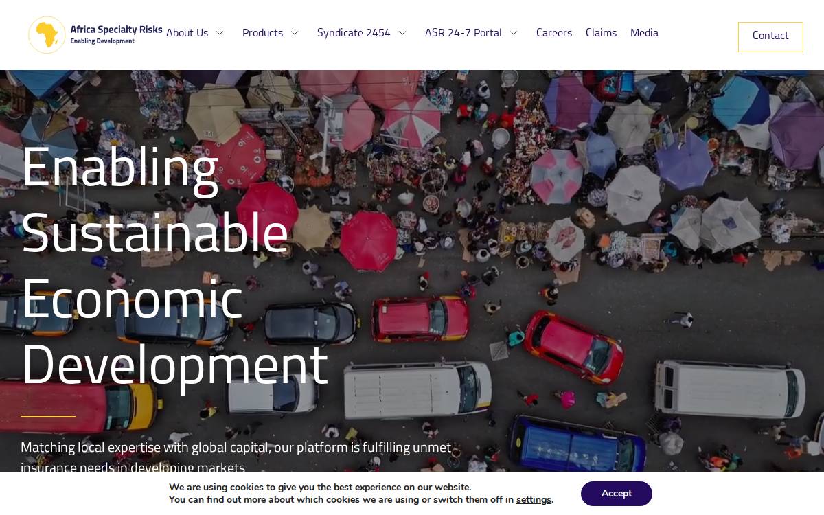 Africa Specialty Risks website preview