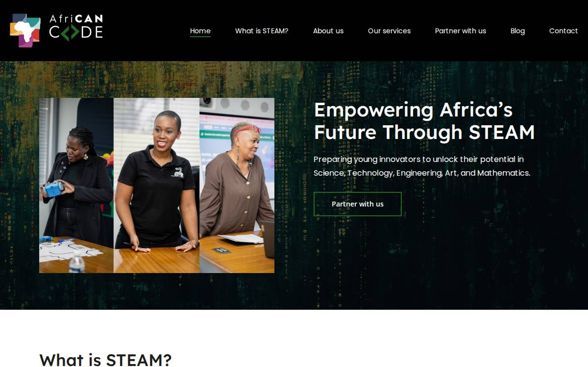 AfriCAN Code website preview