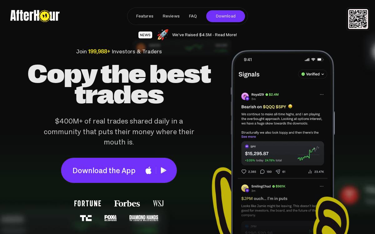 AfterHour website preview