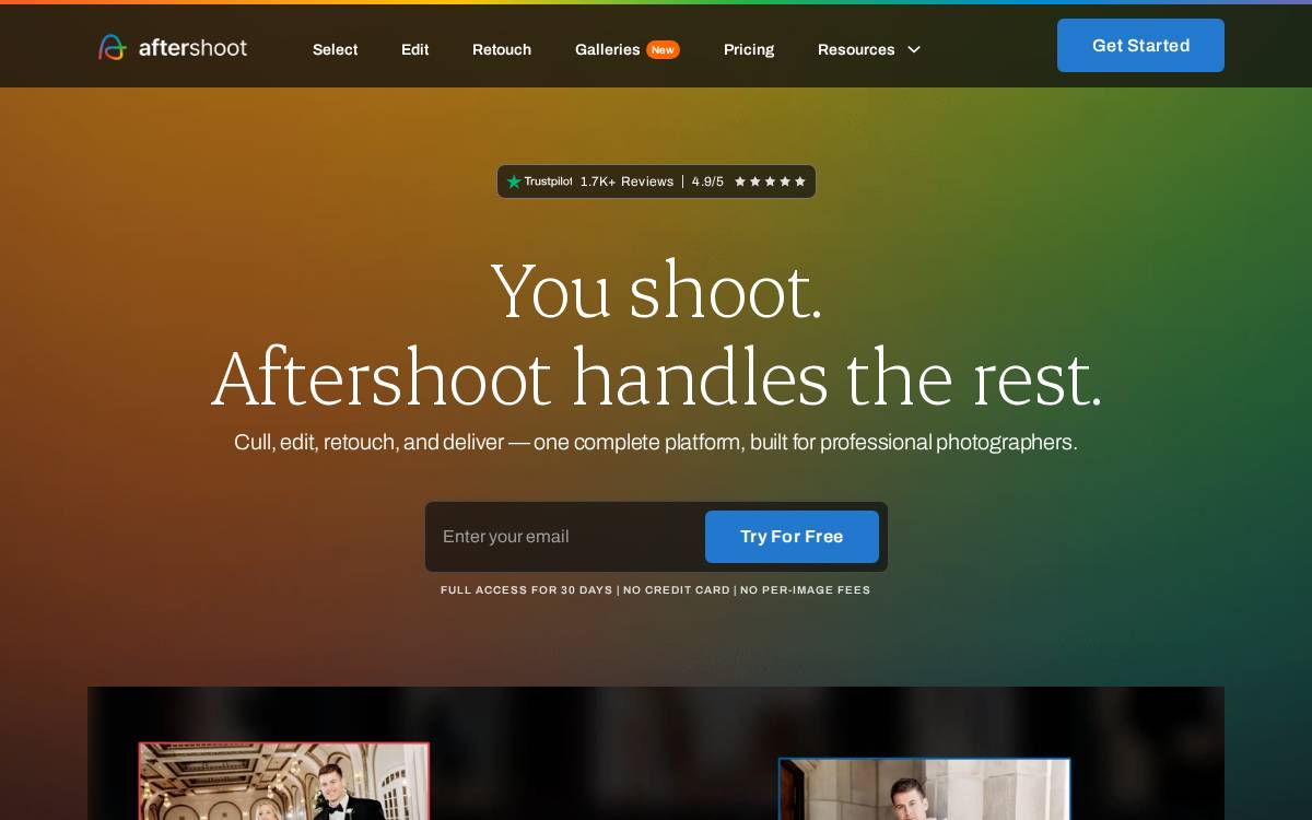 AfterShoot website preview