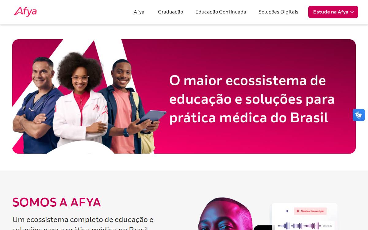 Afya website preview