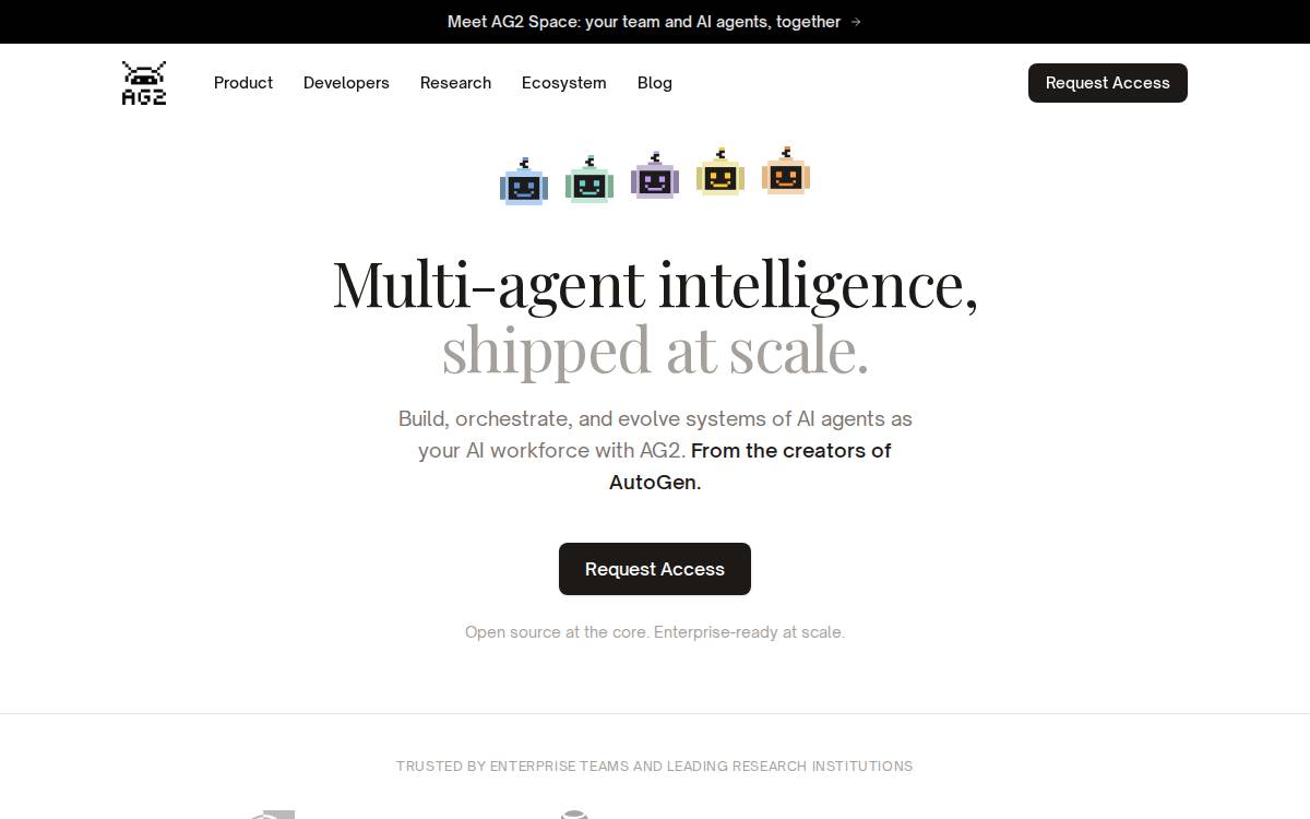 AG2 website preview