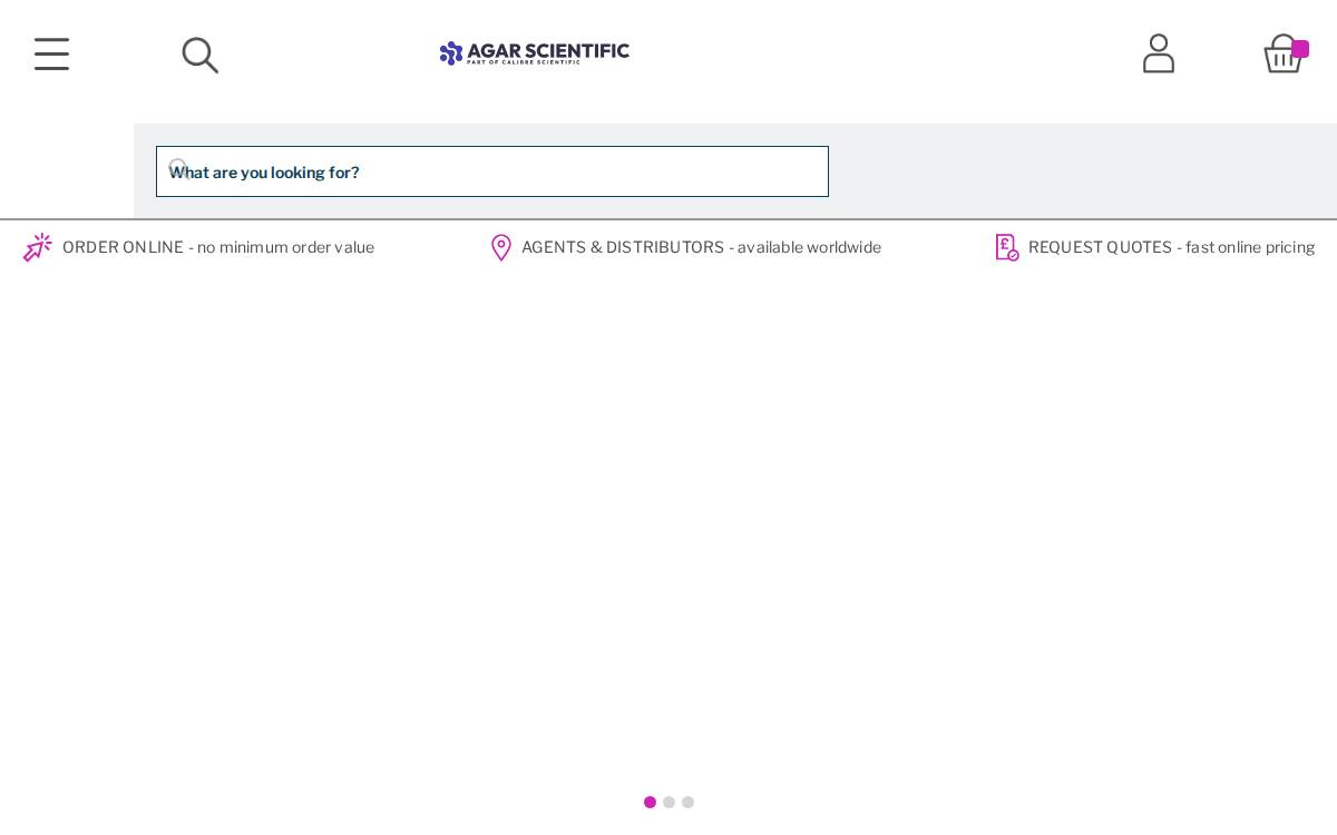 Agar Scientific website preview