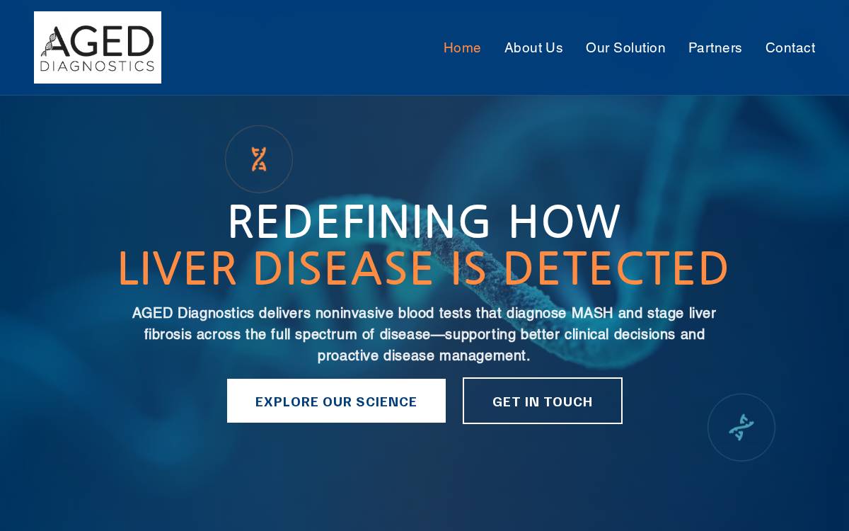 AGED Diagnostics website preview