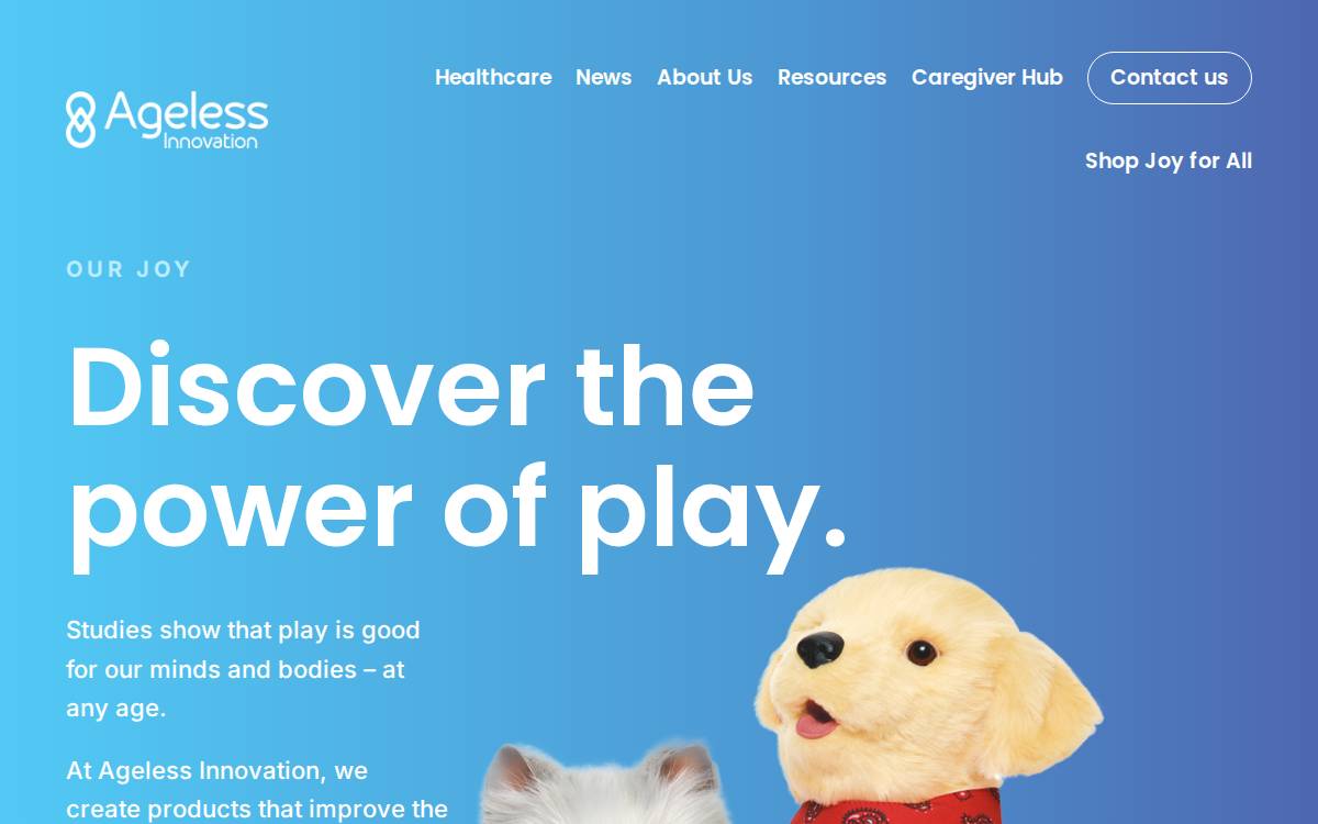Ageless Innovation website preview