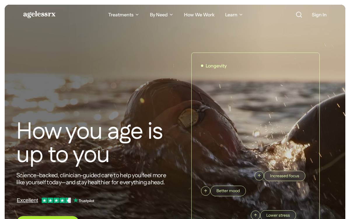 AgelessRx website preview