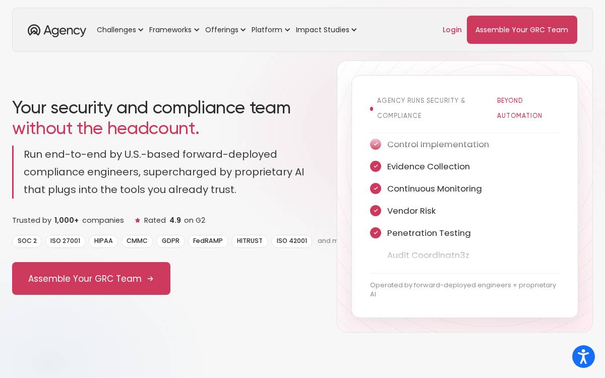 Agency website preview