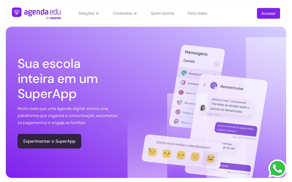 Agendaedu website preview