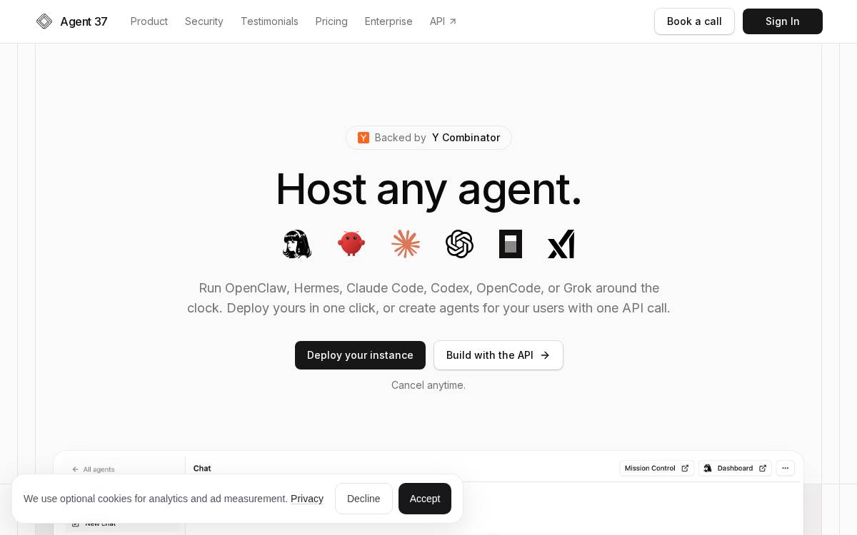Agent 37 website preview