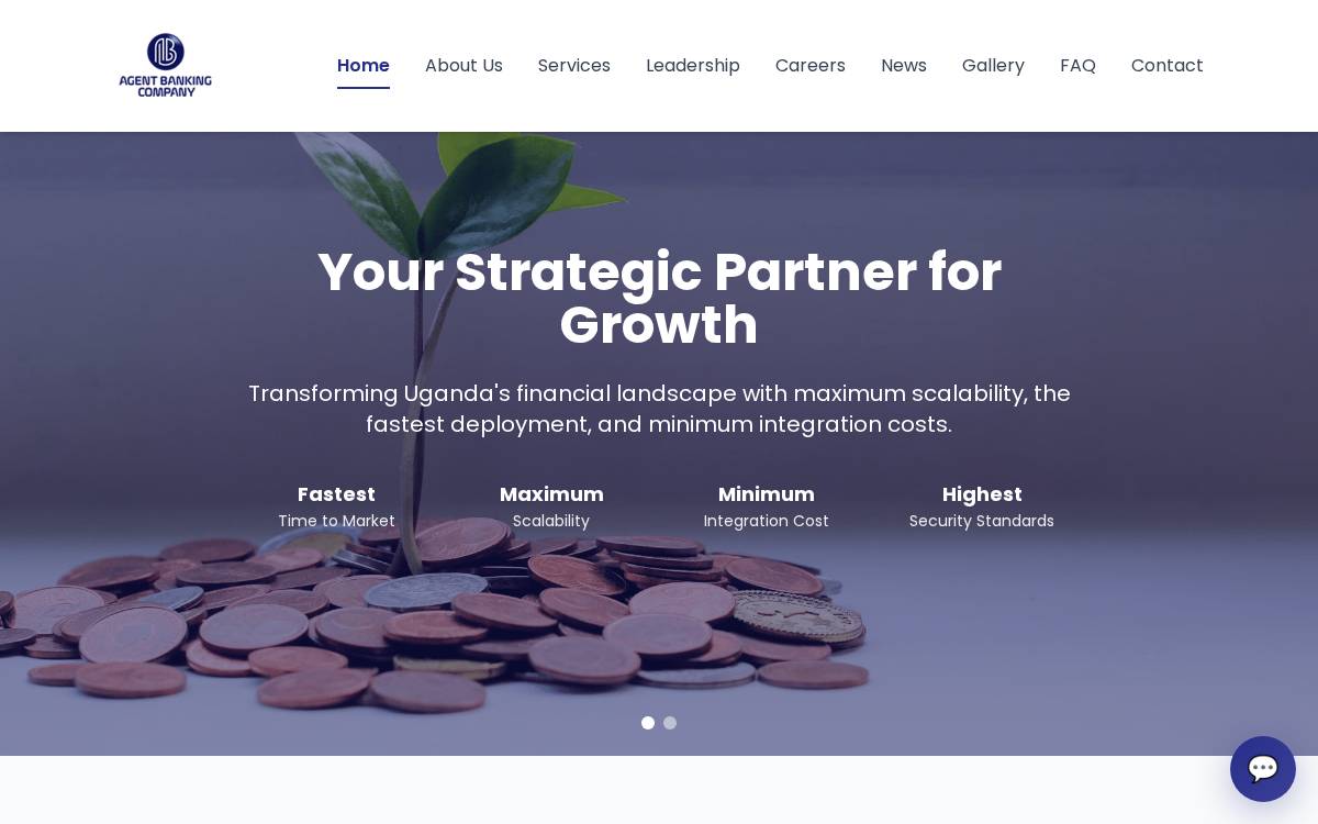 Agent Banking Company website preview
