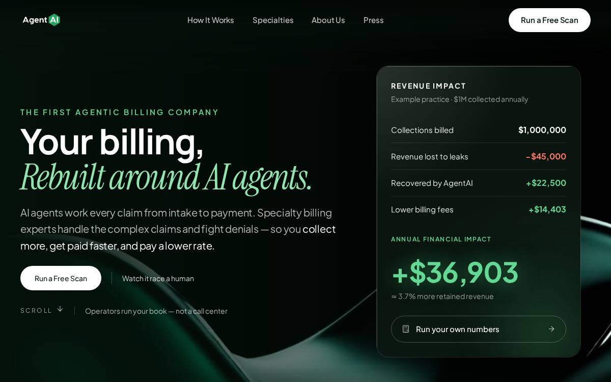 Agentai website preview