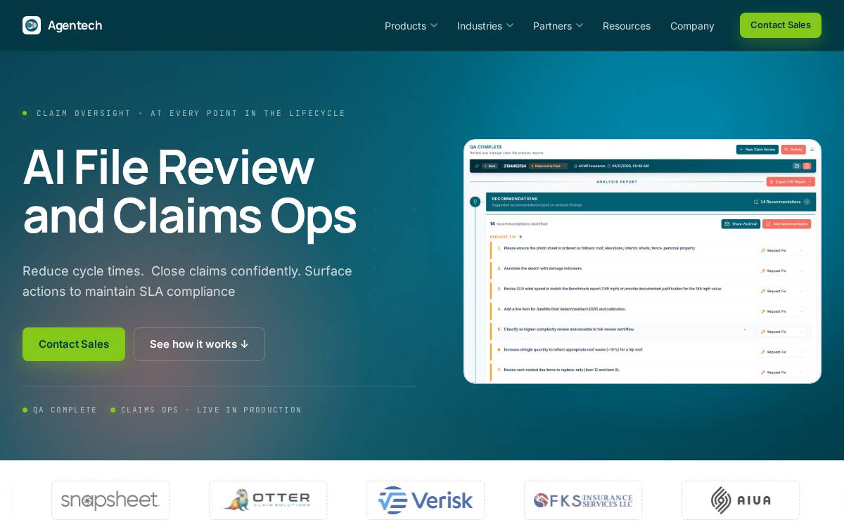 Agentech website preview