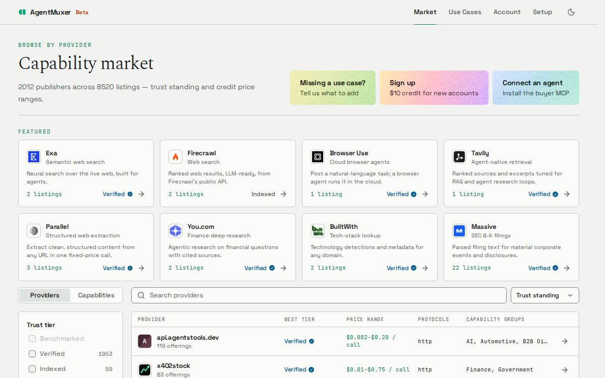 Agentmuxer website preview