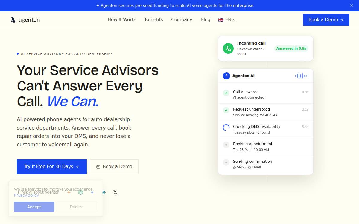 Agenton website preview