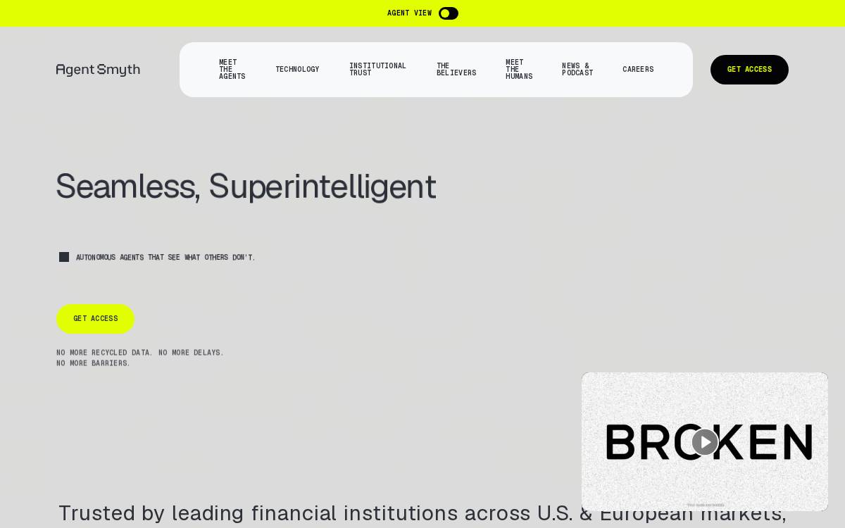 AgentSmyth website preview