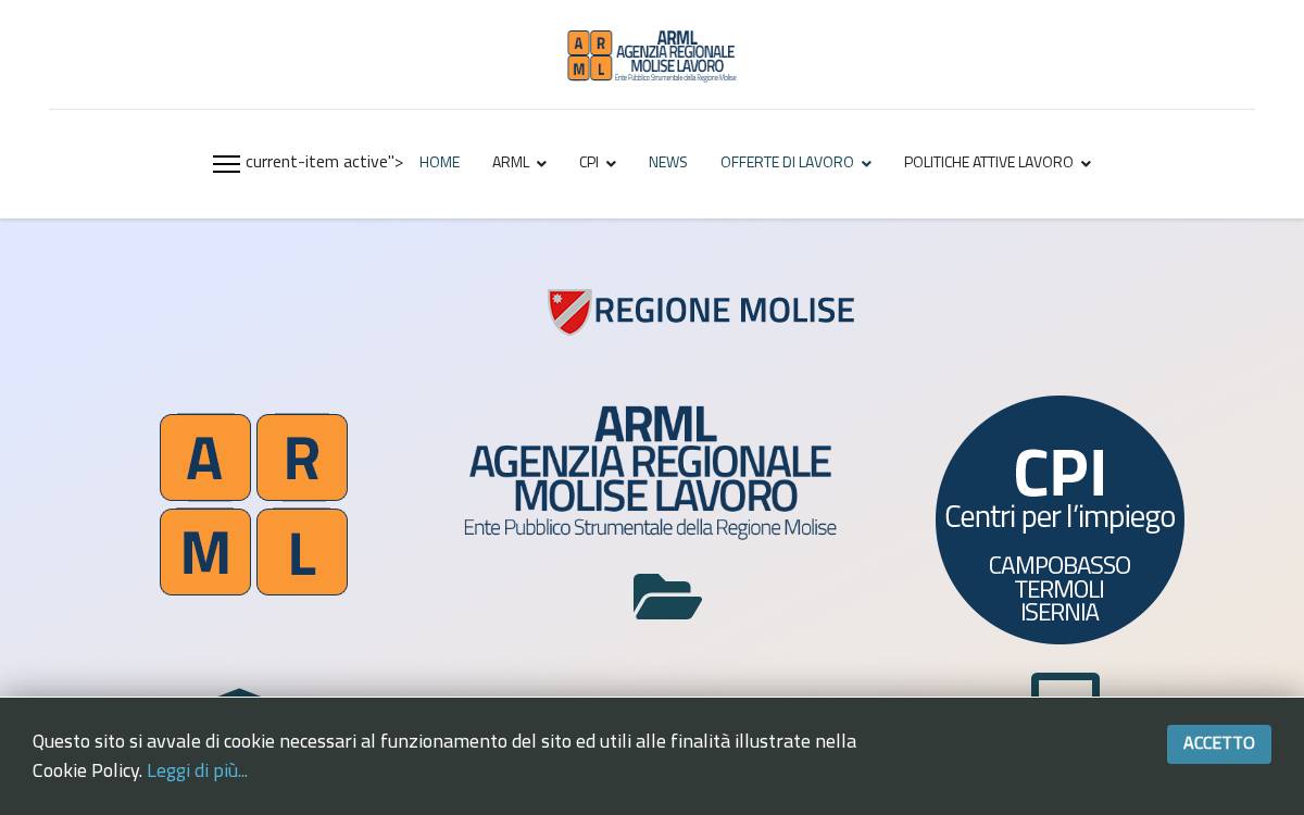 Agenzia Regionale Molise Lavoro website preview