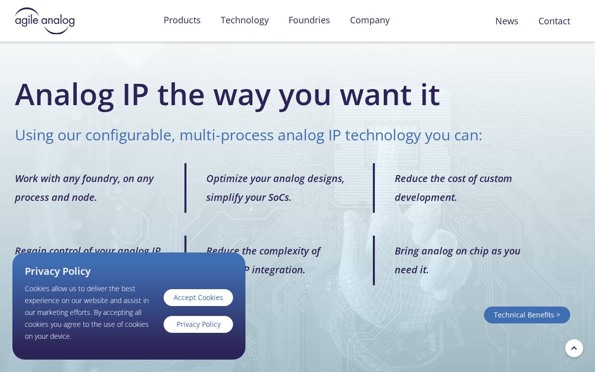 Agile Analog website preview