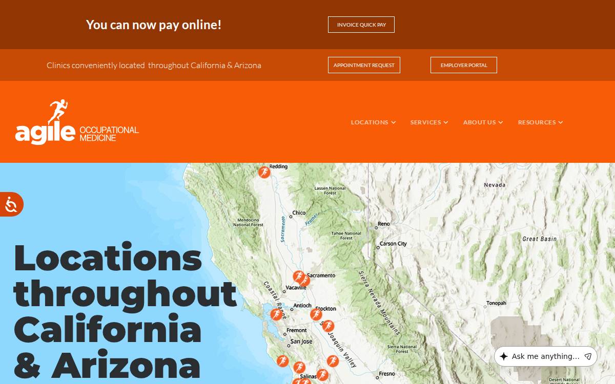 Agile Occupational Medicine website preview