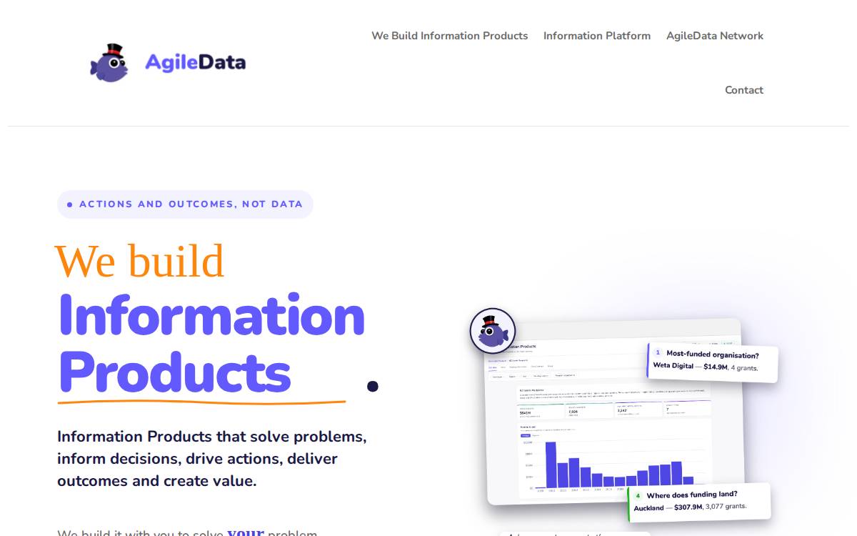 Agiledata website preview