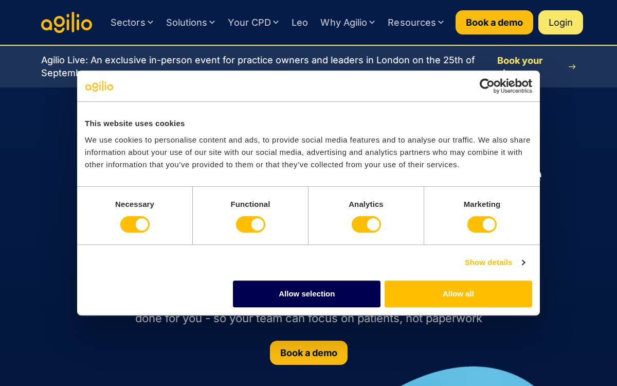 Agilio Software website preview