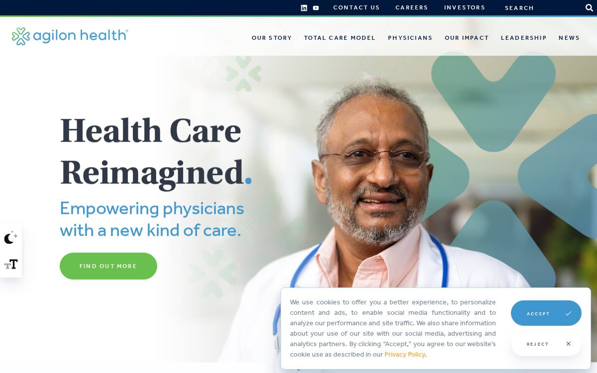 Agilonhealth website preview
