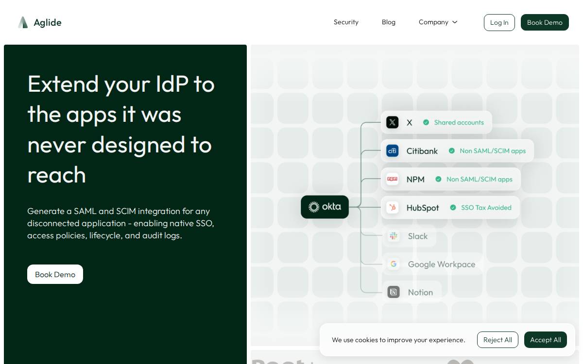 Aglide website preview