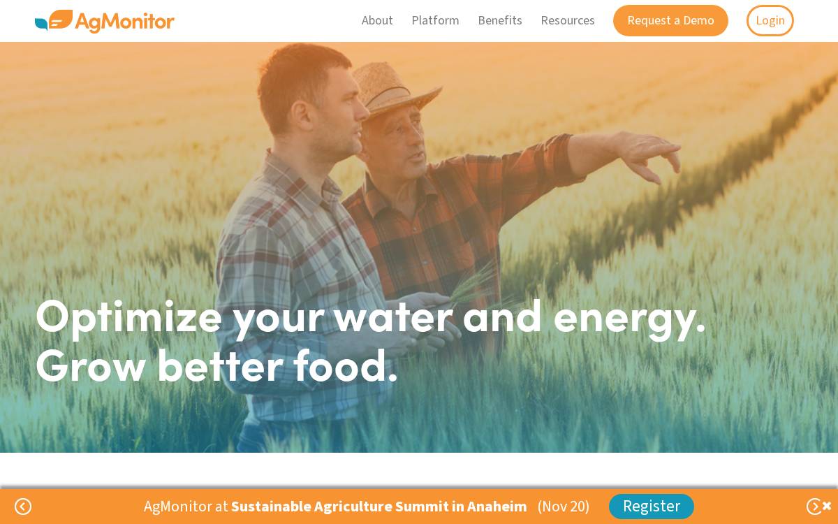 AgMonitor website preview