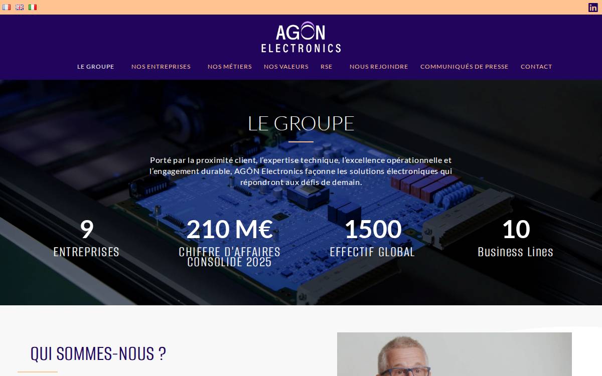 Agon Electronics website preview