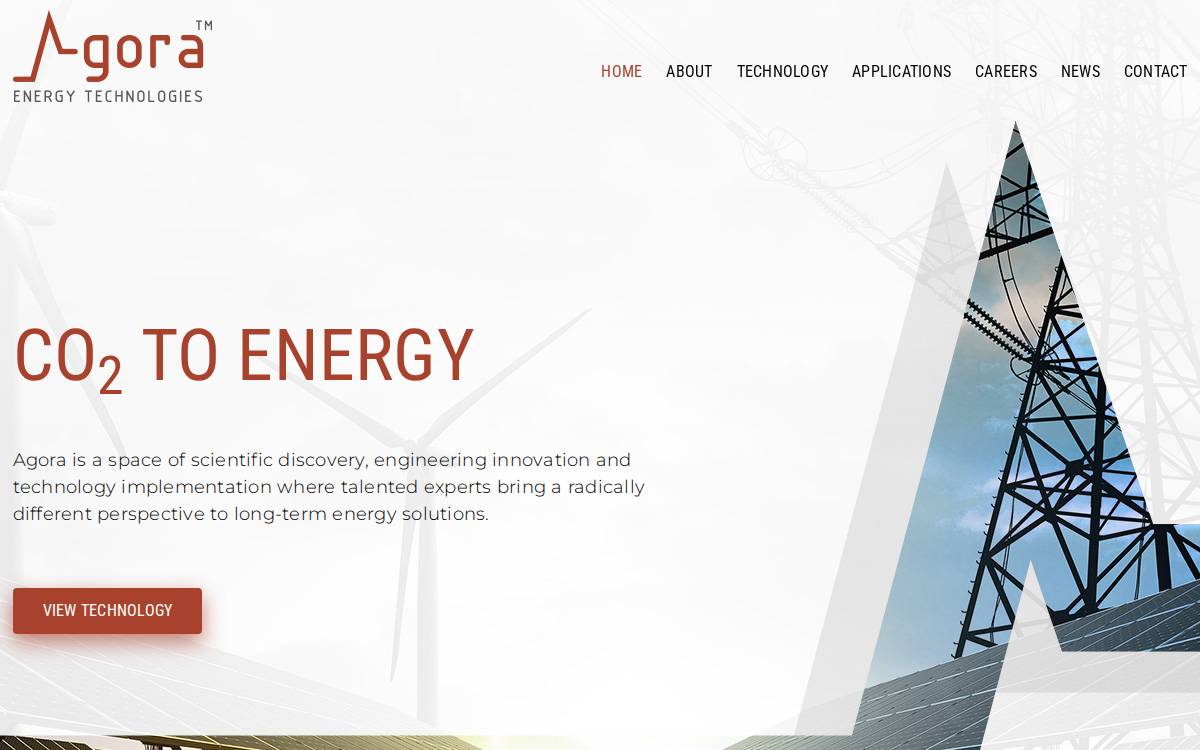 Agora Energy Technologies website preview