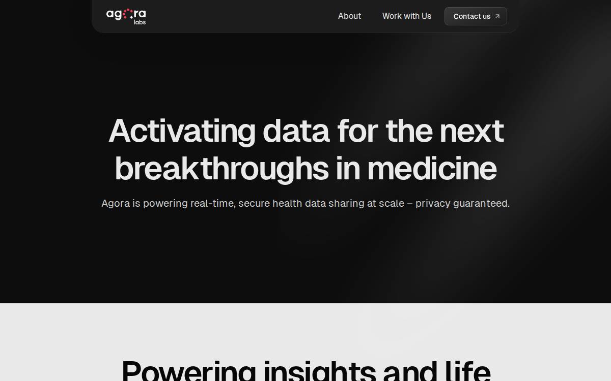 Agora Labs website preview