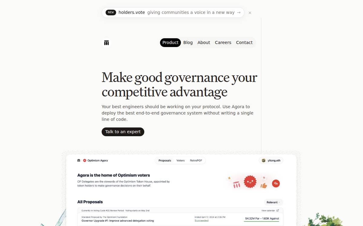 Agora website preview