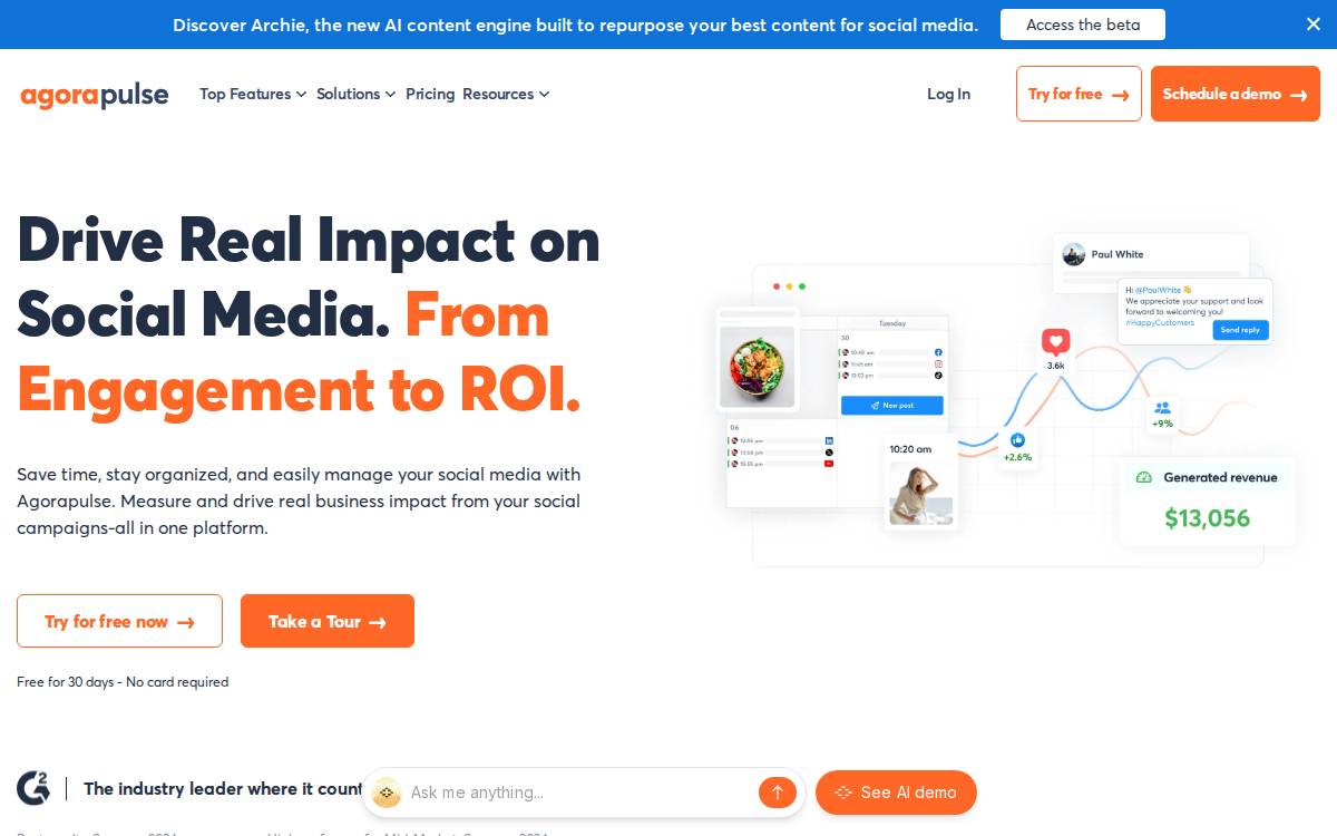 Agorapulse website preview