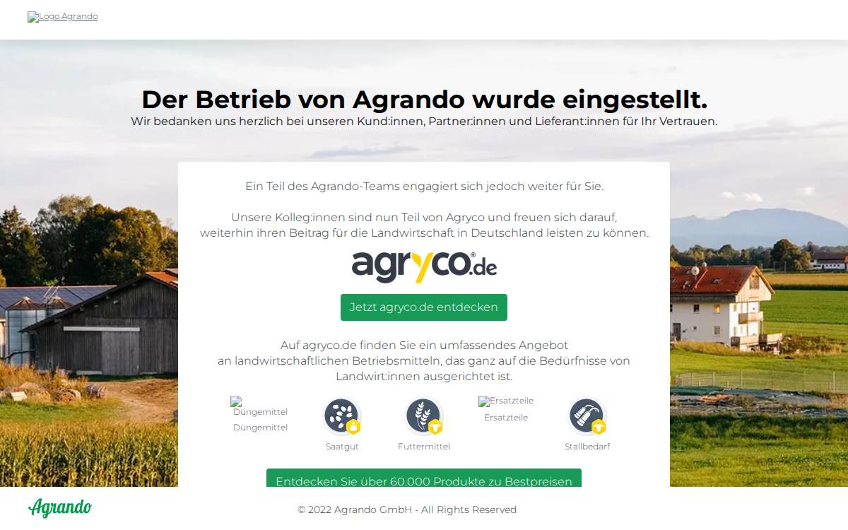 Agrando website preview