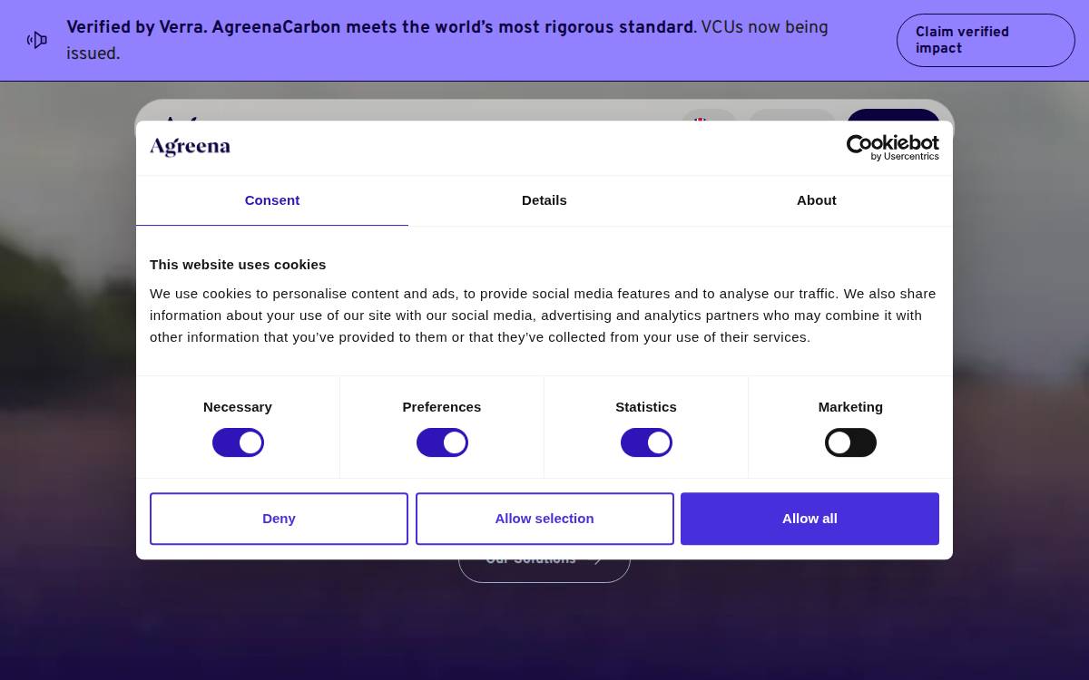 Agreena website preview