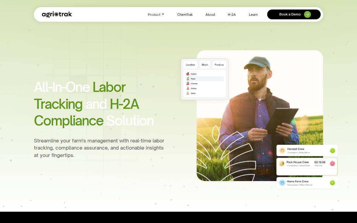 Agri-Trak website preview