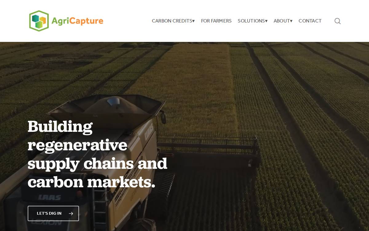 AgriCapture website preview