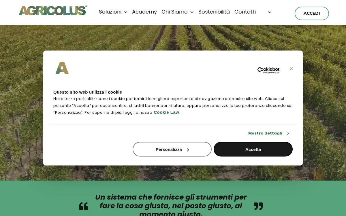 Agricolus website preview