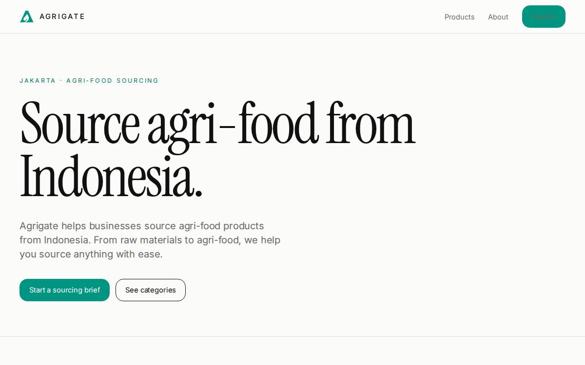 Agrigate website preview
