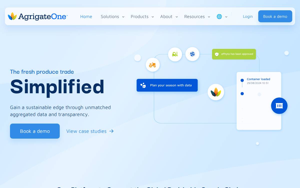 AgrigateOne website preview