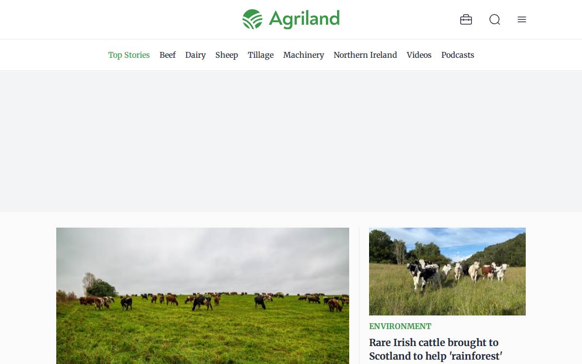 Agriland website preview