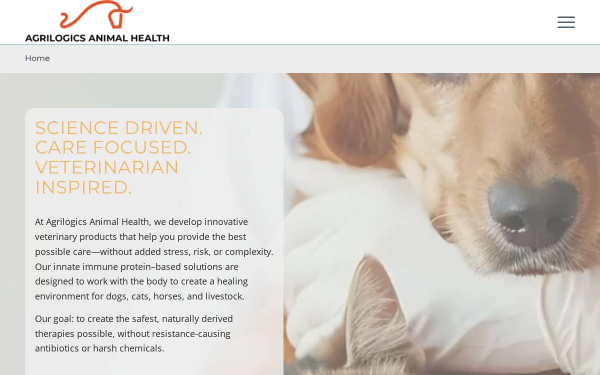 Agrilogics Animal Health website preview
