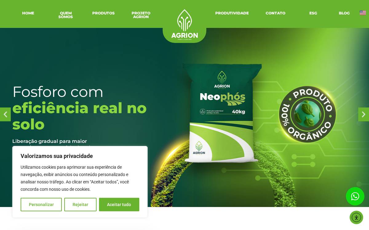 Agrionweb website preview