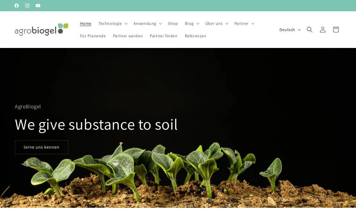 Agrobiogel website preview