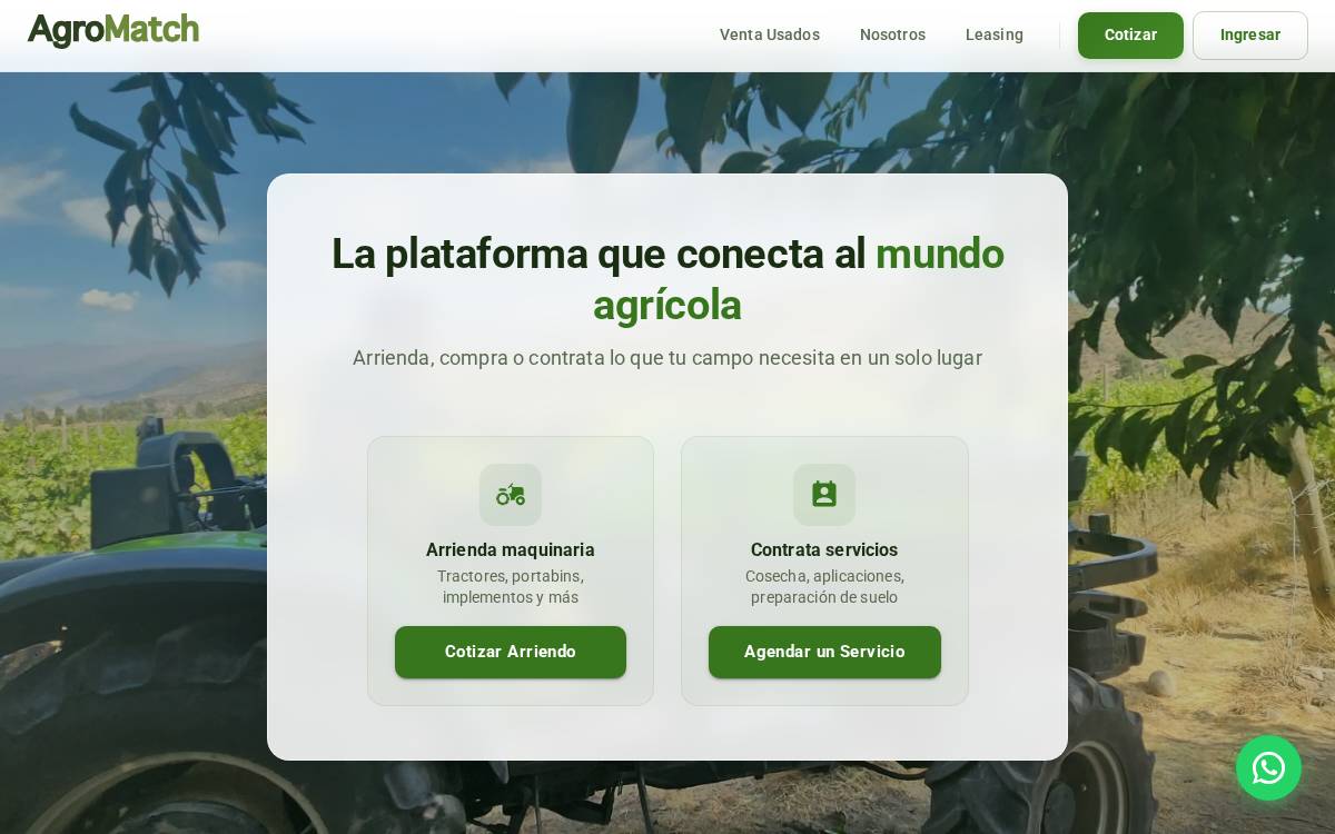Agromatch website preview