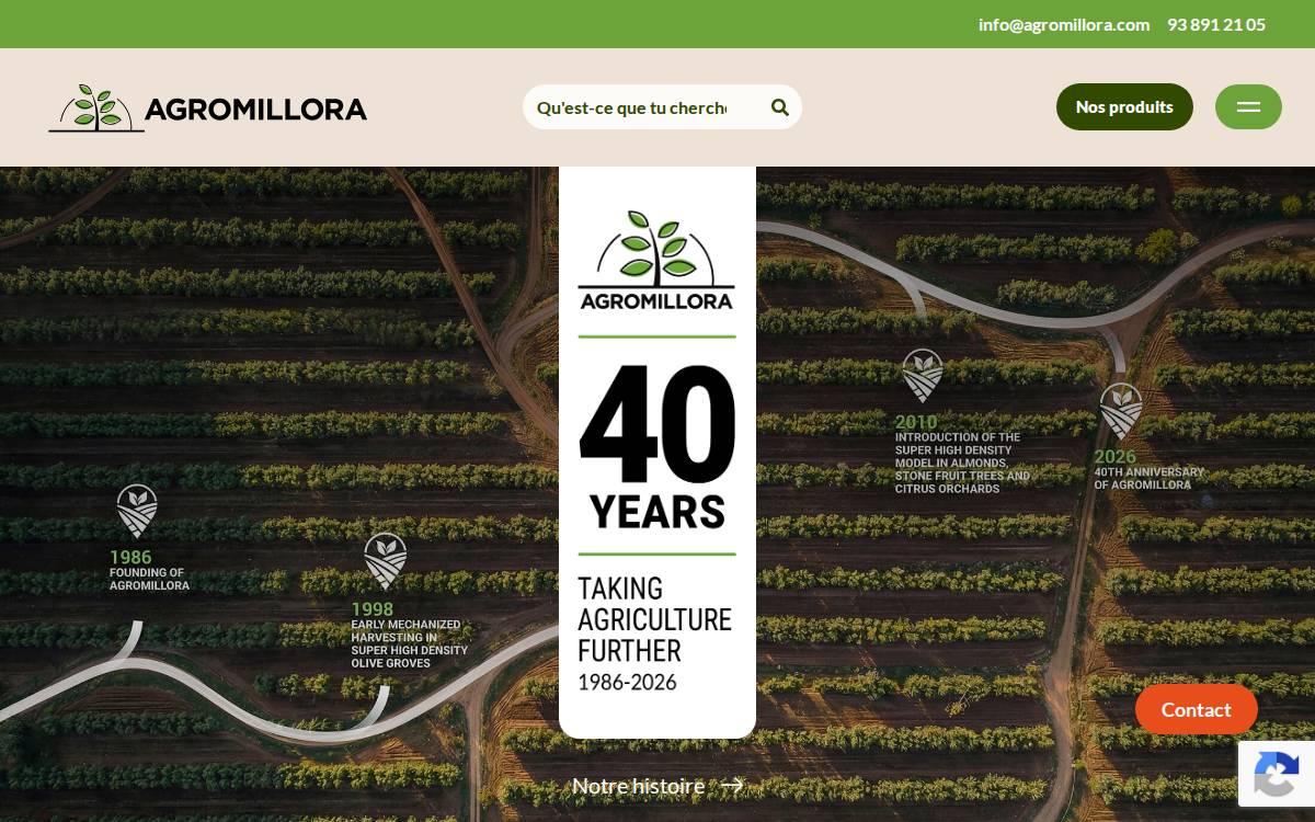 Agromillora website preview